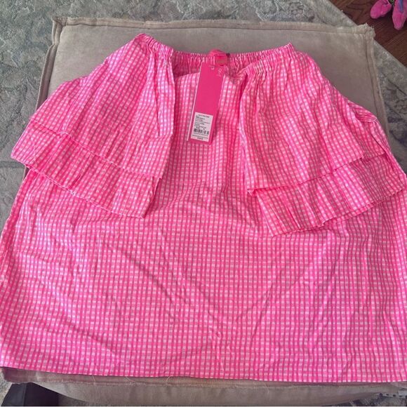 Lilly Pulitzer Frankee Off-The-Shoulder Top - XL - NWT - Pink Isle - Picture 6 of 10